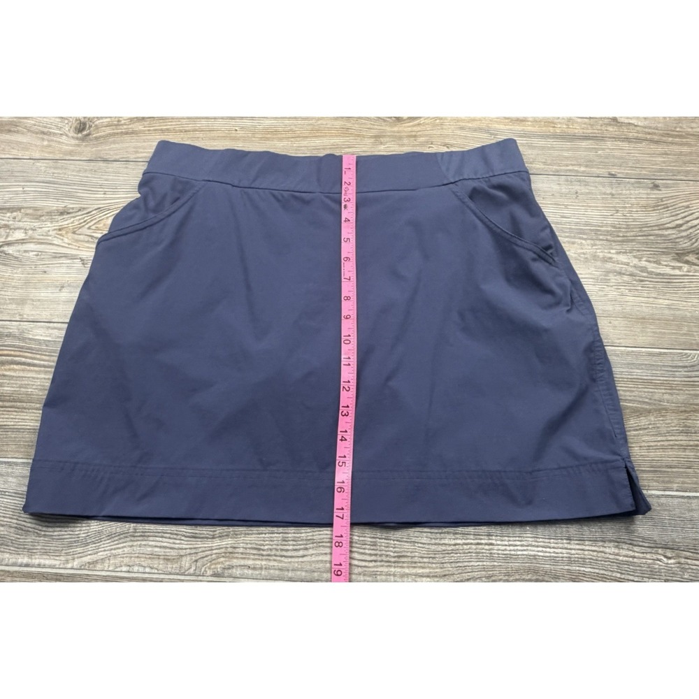 Columbia Activewear Skort Women's XL Blue Flat Front Pull On Elastic Waistband - Picture 9 of 10